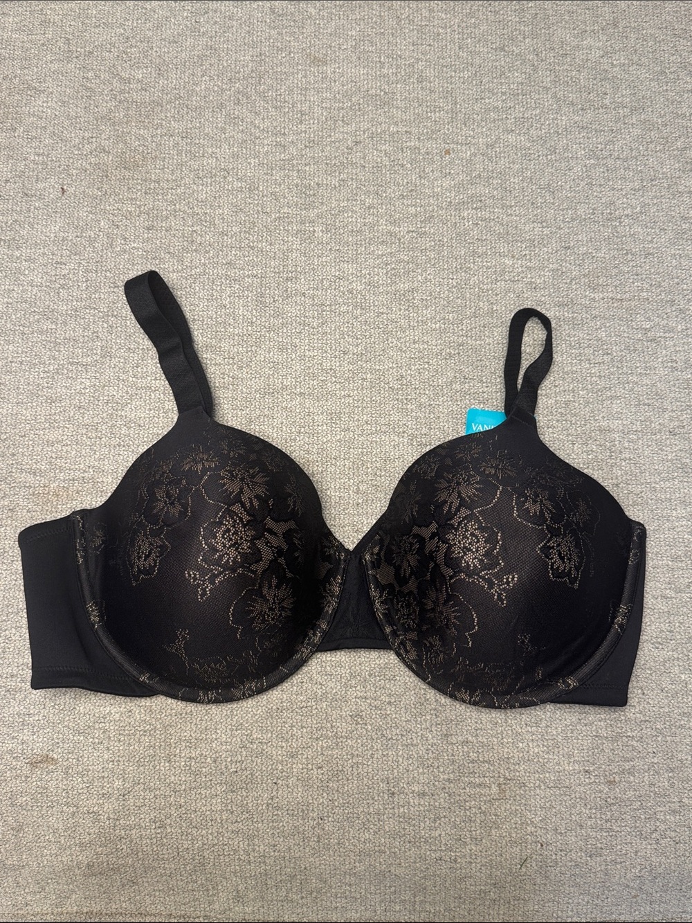 NWT Vanity Fair Beauty Back Full Figure Bra 42DD Black Lace